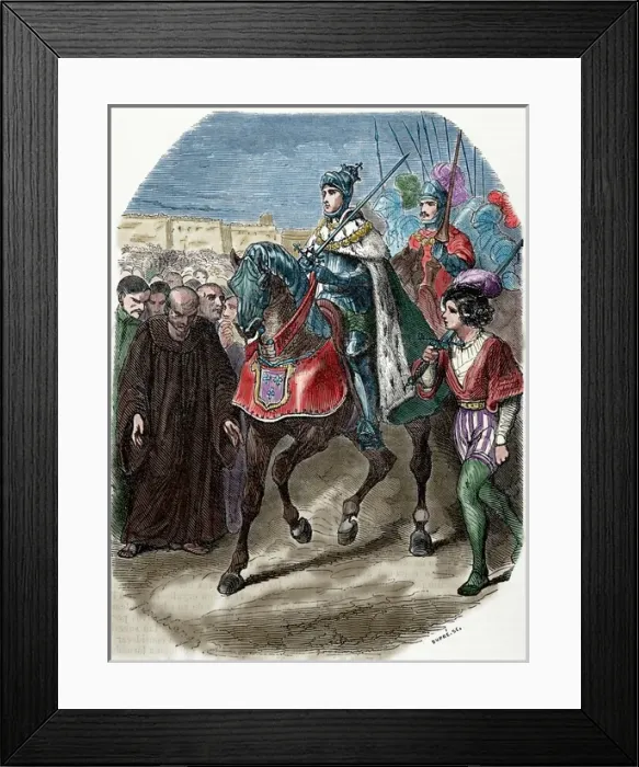 Framed Print : Louis XII (1462-1515) King of France entering the city of G Framed Print : Louis XII (1462-1515) King of France entering the city of G