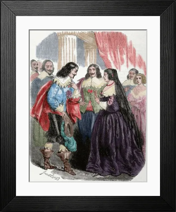 Framed Print : Interview between the king Louis XIII of France (1601-1643) Framed Print : Interview between the king Louis XIII of France (1601-1643)