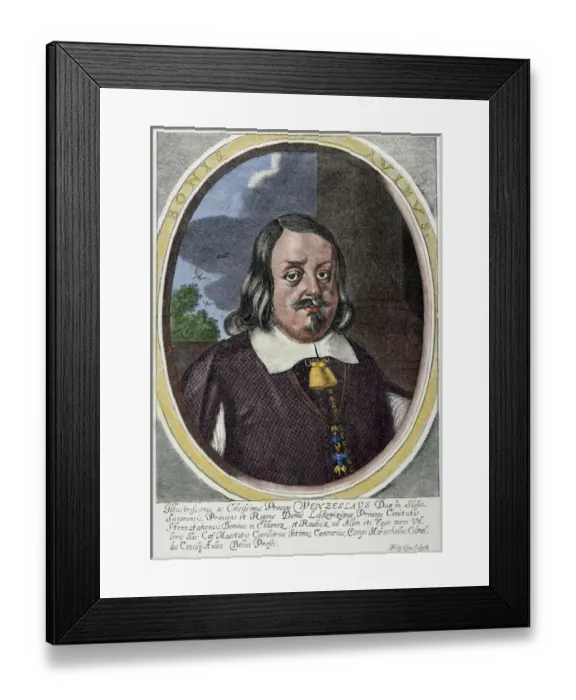 Framed Print : Prince of Lobkowicz. (1609-1677). Bohemian military and dipl Framed Print : Prince of Lobkowicz. (1609-1677). Bohemian military and dipl