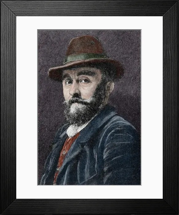 Framed Print : Adolf Mannchen (1860-1920). German painter. Engraving, 1899 Framed Print : Adolf Mannchen (1860-1920). German painter. Engraving, 1899
