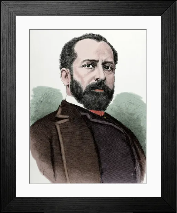 Framed Print : Eleuterio Maisonnave y Cutayar (1840 - 1890). Spanish politi Framed Print : Eleuterio Maisonnave y Cutayar (1840 - 1890). Spanish politi