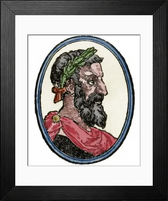 Framed Print : Ausias March (1400-1459). Medieval Valencian poet and knight Framed Print : Ausias March (1400-1459). Medieval Valencian poet and knight
