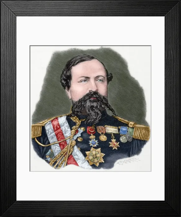 Framed Print : Edmond Le Boeuf (1809-1888). Engraving. Colored Framed Print : Edmond Le Boeuf (1809-1888). Engraving. Colored