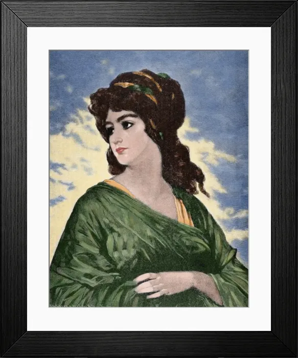 Framed Print : Lucretia (d. 510 BC). Engraving. Colored Framed Print : Lucretia (d. 510 BC). Engraving. Colored