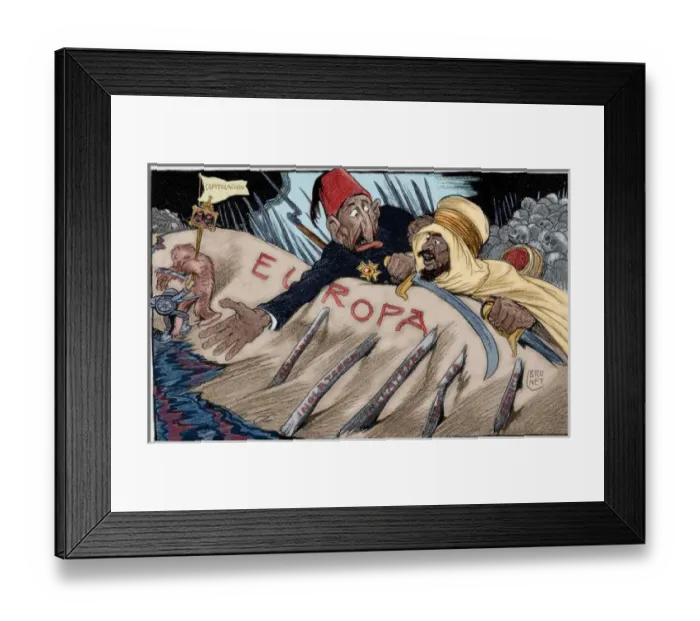Framed Print : Russo-Japanese War (1904-1905). Allegorical engraving, 1905 Framed Print : Russo-Japanese War (1904-1905). Allegorical engraving, 1905