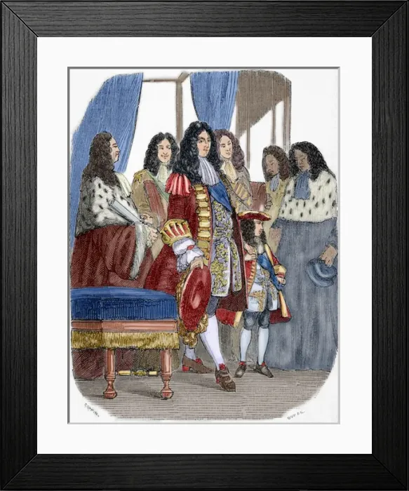 Framed Print : The Regent Philippe of Orleans (1674-1723) with Louis XV (17 Framed Print : The Regent Philippe of Orleans (1674-1723) with Louis XV (17
