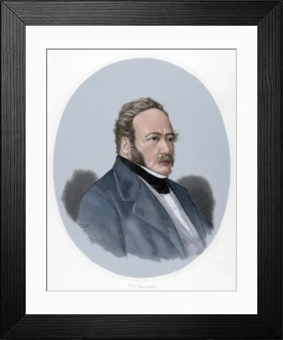 Framed Print : Paul de Kock (1793-1871). Engraving. Colored Framed Print : Paul de Kock (1793-1871). Engraving. Colored