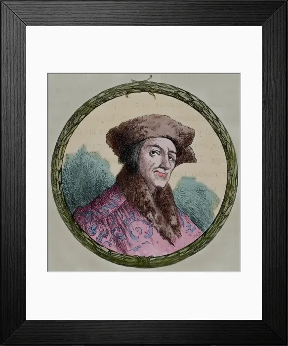 Framed Print : Johann Baptist Fischart (c. 1545-1591). German satirist