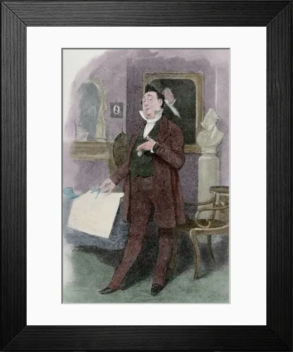 Framed Print : Charles Dickens (1812-1870). Martin Chuzzlewit, 1843-1844 Framed Print : Charles Dickens (1812-1870). Martin Chuzzlewit, 1843-1844
