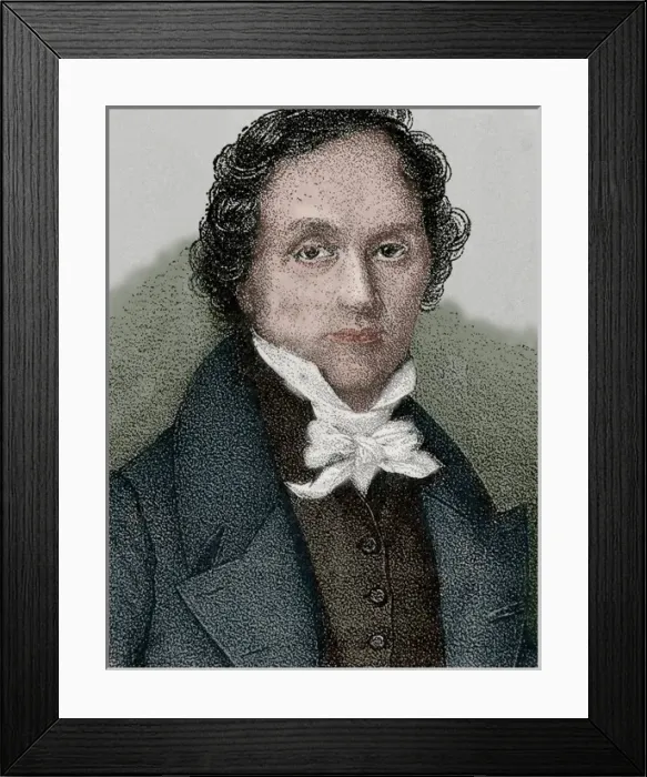 Framed Print : Casimir Delavigne (1793-1843). French poet and dramatist. Co Framed Print : Casimir Delavigne (1793-1843). French poet and dramatist. Co