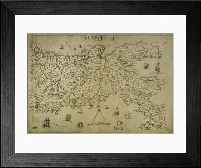 Framed Print : Map Kingdom of Naples. Southerm of Italian Peninsula. Italia Framed Print : Map Kingdom of Naples. Southerm of Italian Peninsula. Italia