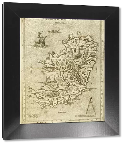 Hybernia Nunc Irlant. Ireland. Map