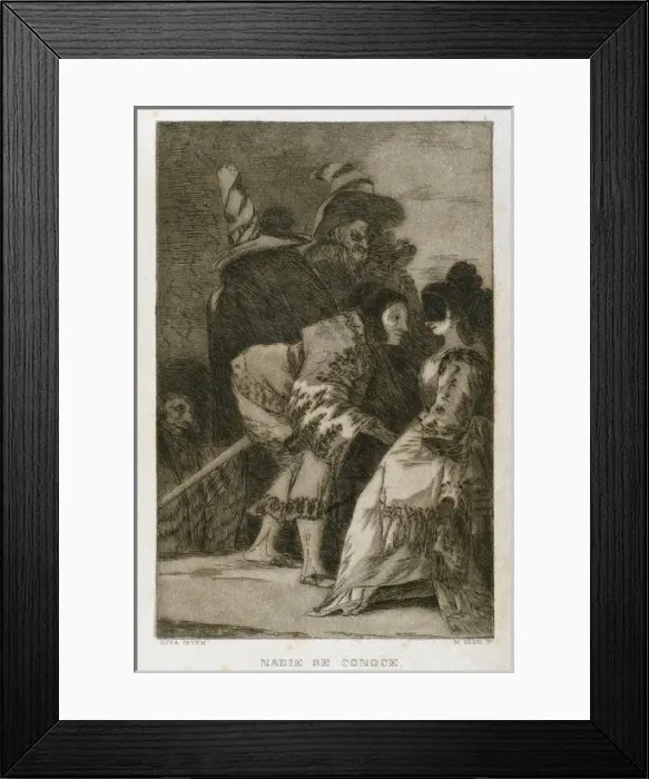 Framed Print : Francisco Goya (1746-1828). Caprices. Plaque 6. Nobody knows Framed Print : Francisco Goya (1746-1828). Caprices. Plaque 6. Nobody knows