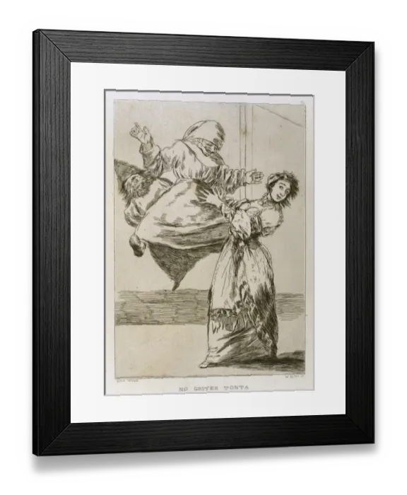 Framed Print : Francisco Goya (1746-1828). Caprices. Plaque 74. Don t screa Framed Print : Francisco Goya (1746-1828). Caprices. Plaque 74. Don t screa