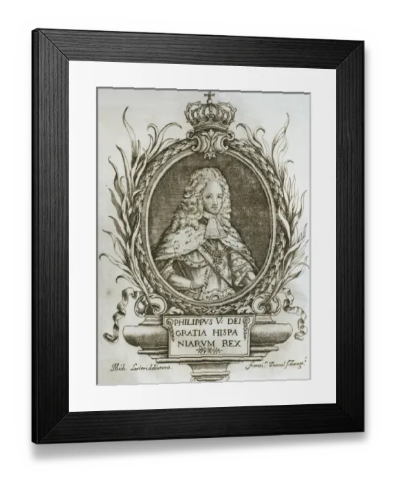Framed Print : Philip V (1683-1746). King of Spain. Portrait Framed Print : Philip V (1683-1746). King of Spain. Portrait