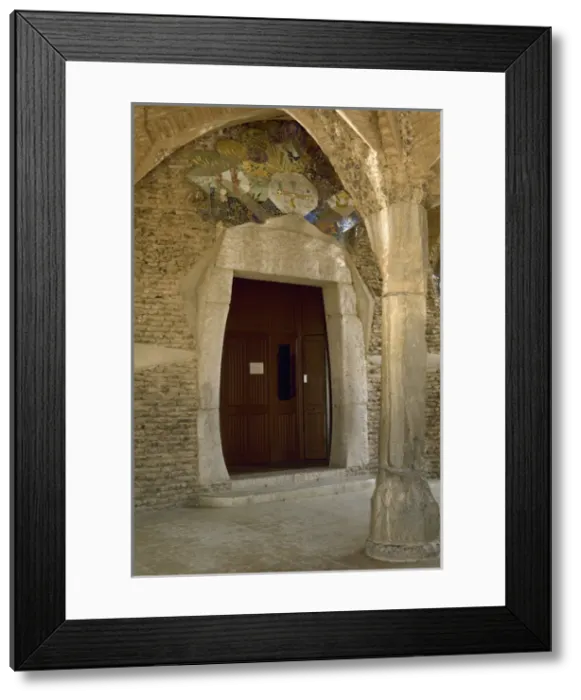 Framed Print : Spain. Santa Coloma de Cervello. Chuch of Colonia Guell by G Framed Print : Spain. Santa Coloma de Cervello. Chuch of Colonia Guell by G