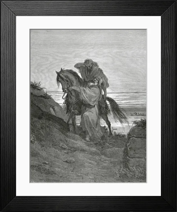 Framed Print : Parable of the Good Samaritan. Engraving by Gustave Dore. 19 Framed Print : Parable of the Good Samaritan. Engraving by Gustave Dore. 19