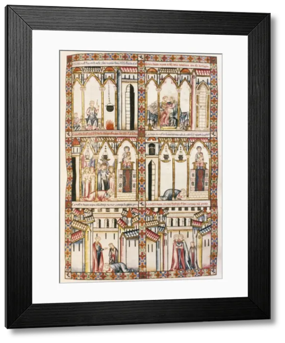 Framed Print : Canticles of Holy Mary. Codice of El Escorial. Written in Ga Framed Print : Canticles of Holy Mary. Codice of El Escorial. Written in Ga