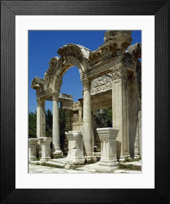 Framed Print : Turkey. Ephesus. Temple of Hadrian. 2nd century. Near Selcuk Framed Print : Turkey. Ephesus. Temple of Hadrian. 2nd century. Near Selcuk