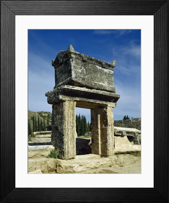 Framed Print : Turkey. Hierapolis. Necropolis. Roman sarcophagus Framed Print : Turkey. Hierapolis. Necropolis. Roman sarcophagus