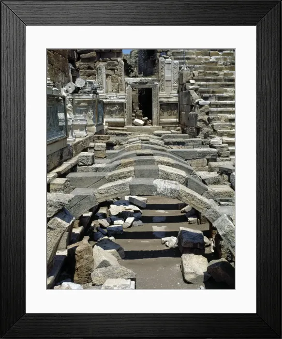 Framed Print : Turkey. Hierapolis. Theatre. Ruins. 2nd-3rd century Framed Print : Turkey. Hierapolis. Theatre. Ruins. 2nd-3rd century