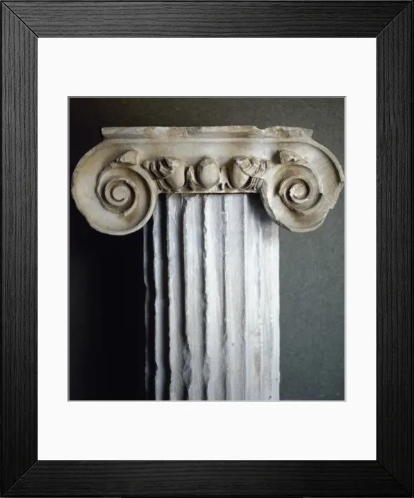 Framed Print : Roman art. Turkey. Ionic capital. Characterized by the use o Framed Print : Roman art. Turkey. Ionic capital. Characterized by the use o