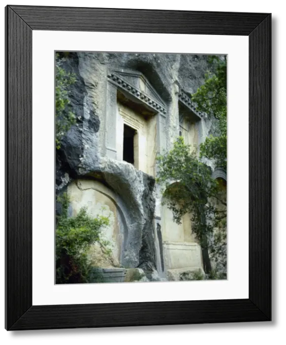 Framed Print : Turkey. Asia Minor. Termessos. Necropolis. Rock-cut tombs Framed Print : Turkey. Asia Minor. Termessos. Necropolis. Rock-cut tombs