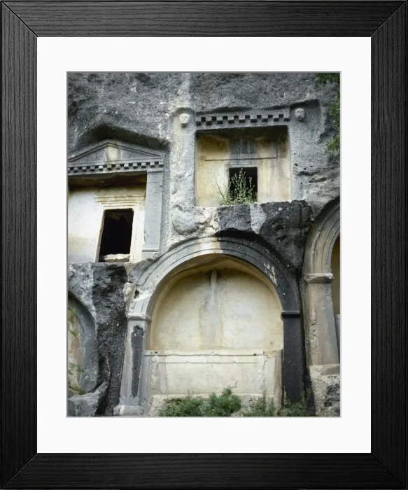 Framed Print : Turkey. Asia Minor. Termessos. Necropolis. Rock-cut tombs Framed Print : Turkey. Asia Minor. Termessos. Necropolis. Rock-cut tombs