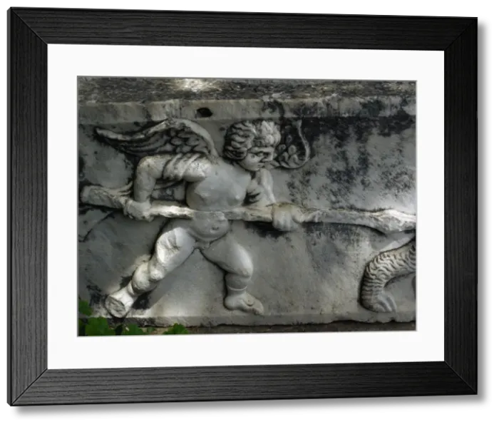 Framed Print : Roman art. Turkey. Sarcophaghus. Relief. Detail. City Museum Framed Print : Roman art. Turkey. Sarcophaghus. Relief. Detail. City Museum