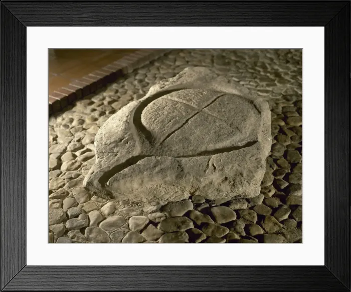 Framed Print : Roman wine press. 1st century. From Mas Cartella. Spain Framed Print : Roman wine press. 1st century. From Mas Cartella. Spain