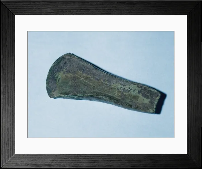 Framed Print : Prehistoric. Bronze Age. Santa Maria de Besora flat ax. From Framed Print : Prehistoric. Bronze Age. Santa Maria de Besora flat ax. From