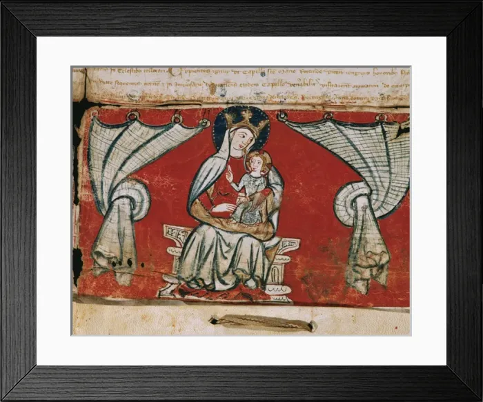 Framed Print : Concession indulgences of the Virgin from La Rodona in Vic