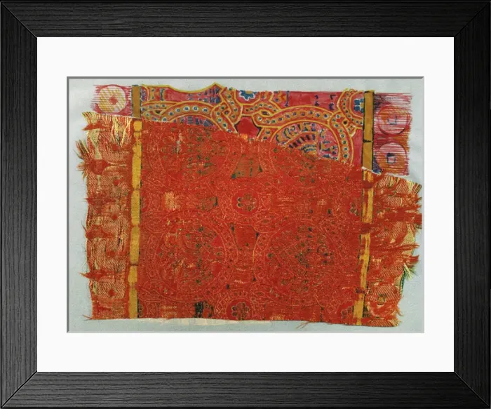 Framed Print : Islamic art. Spain. 12th-13th c. Tissue of La Seu d Urgell Framed Print : Islamic art. Spain. 12th-13th c. Tissue of La Seu d Urgell