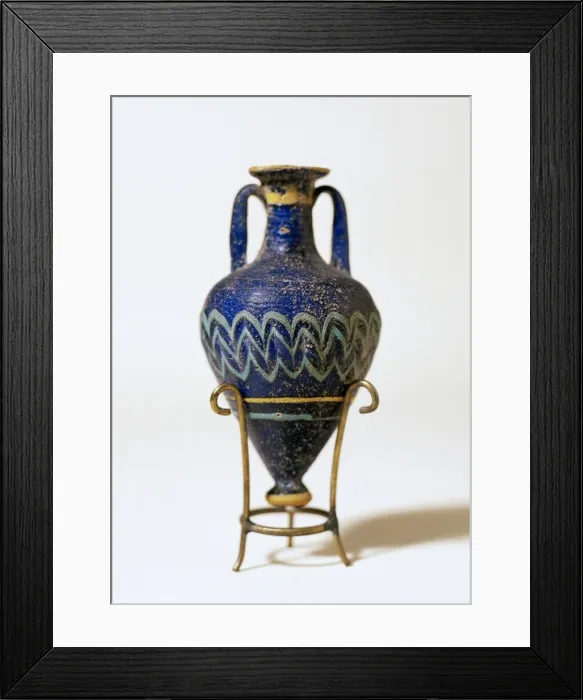 Framed Print : Punic-Phoecian glass. Bottle. Polycrome. 6th-4th C. BC Framed Print : Punic-Phoecian glass. Bottle. Polycrome. 6th-4th C. BC