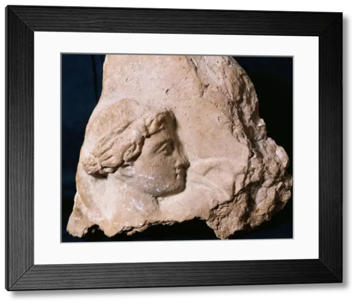 Framed Print : Slab of wall covering with a winged Nike. Roman. 1st c. BC-1s Framed Print : Slab of wall covering with a winged Nike. Roman. 1st c. BC-1s