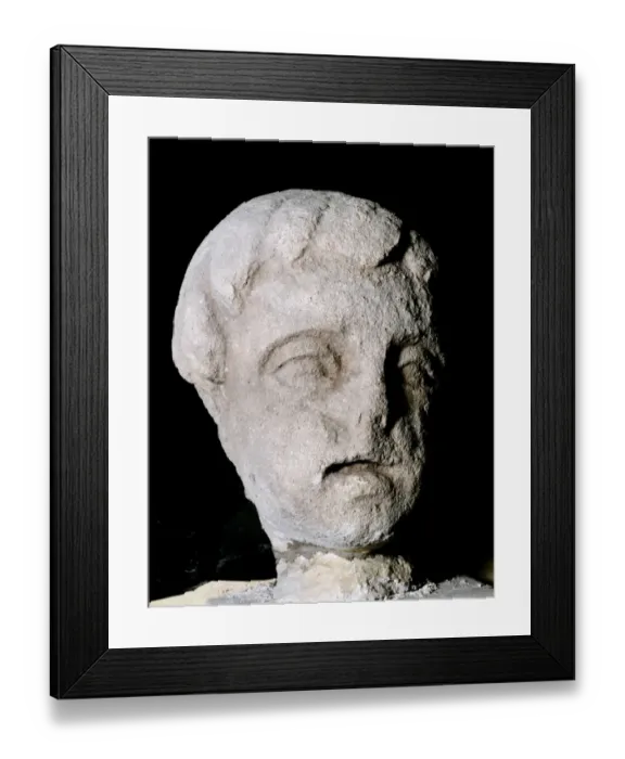 Framed Print : Roman art. Head child. Julio-Claudian dynastry. From Merida Framed Print : Roman art. Head child. Julio-Claudian dynastry. From Merida