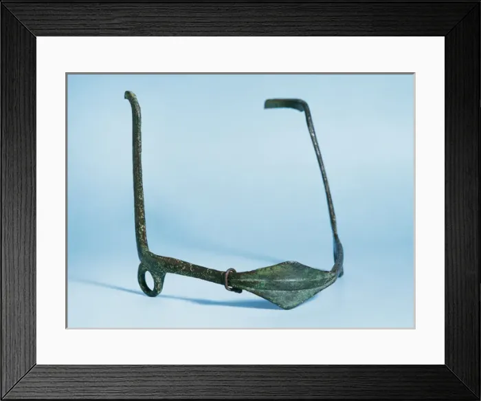 Framed Print : Bridle of horse. Bronze. Roman. From Valladolid. Episcopal M Framed Print : Bridle of horse. Bronze. Roman. From Valladolid. Episcopal M