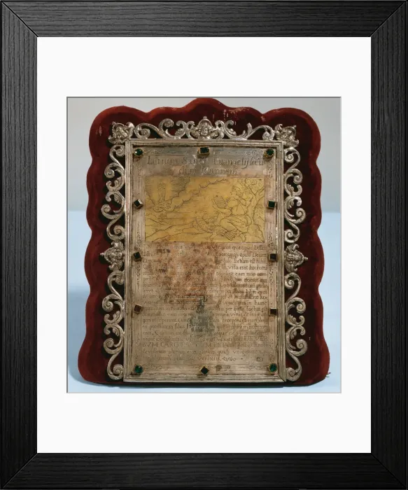 Framed Print : Baroque art. Sacred art. Plaque. Silver. Seu d Urgell. Spain Framed Print : Baroque art. Sacred art. Plaque. Silver. Seu d Urgell. Spain