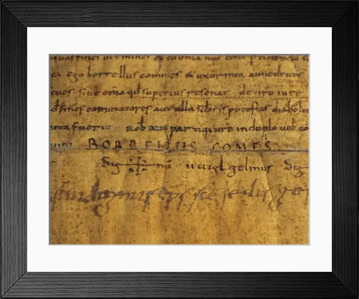 Framed Print : Barter between count Borrell and D Urgell Sal. la bishop. Par Framed Print : Barter between count Borrell and D Urgell Sal. la bishop. Par