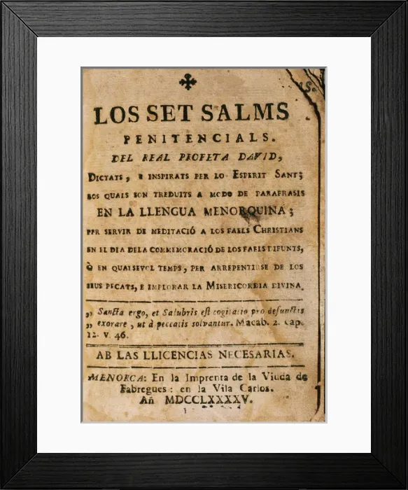 Framed Print : The seven Penitential Psalsms of David prophet. 1795. Ciutad Framed Print : The seven Penitential Psalsms of David prophet. 1795. Ciutad