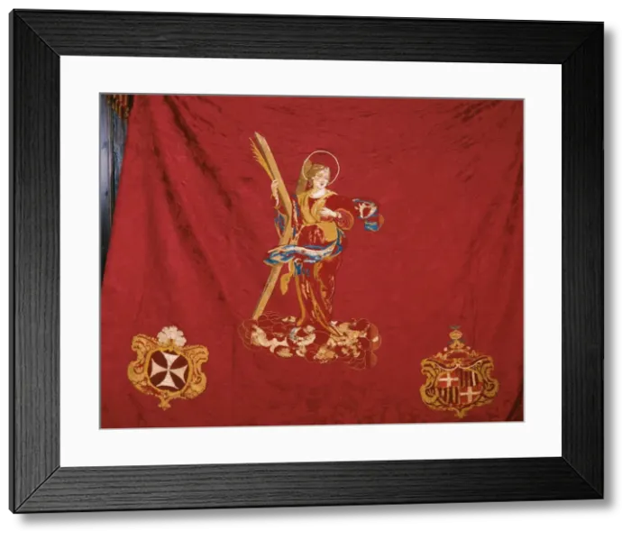 Framed Print : Banner of the confraternity of St. Eulalia. 18th c. Baroque Framed Print : Banner of the confraternity of St. Eulalia. 18th c. Baroque