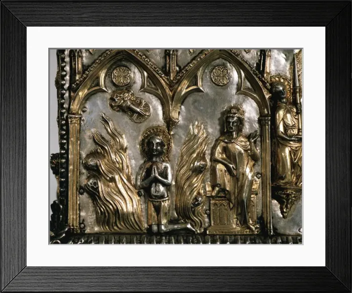 Framed Print : Reliquary casket of Saint Cucuphas. Wooden gilded silver. 14 Framed Print : Reliquary casket of Saint Cucuphas. Wooden gilded silver. 14