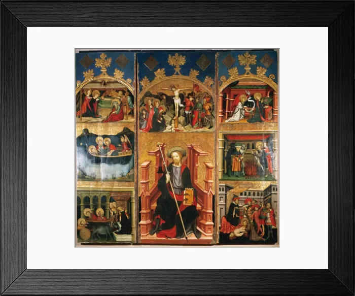 Framed Print : Altarpiece of Saint James of the parish of Vallespinosa by J Framed Print : Altarpiece of Saint James of the parish of Vallespinosa by J