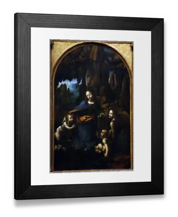 Framed Print : Leonardo da Vinci (1452-1519). The Virgen of the Rocks, 1495 Framed Print : Leonardo da Vinci (1452-1519). The Virgen of the Rocks, 1495