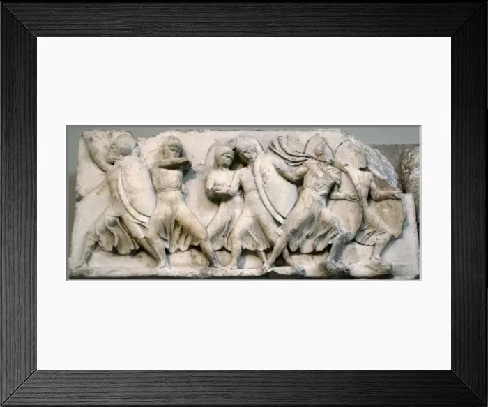 Framed Print : Nereid Monument. Classical period Lycia. Turkey. Soldiers. P Framed Print : Nereid Monument. Classical period Lycia. Turkey. Soldiers. P