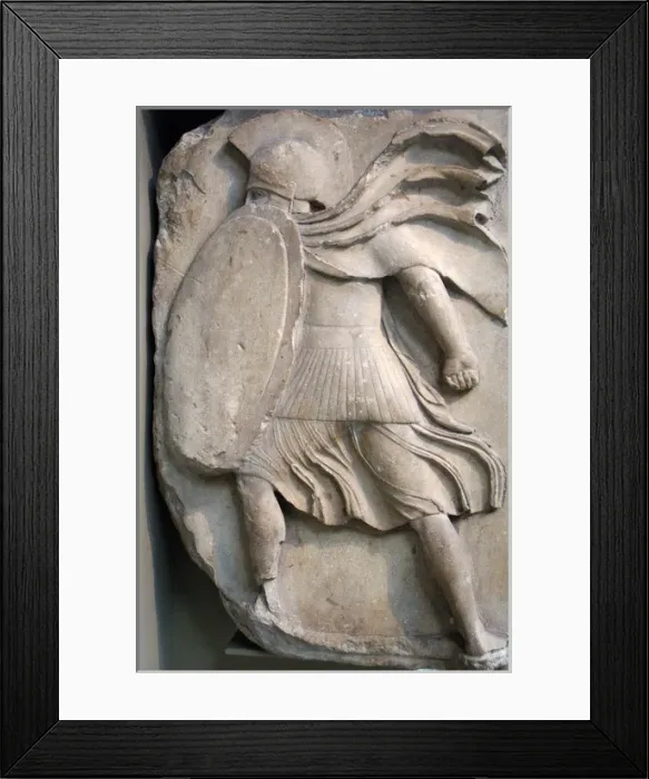 Framed Print : Nereid Monument. Classical period Lycia. Turkey. Soldier wit Framed Print : Nereid Monument. Classical period Lycia. Turkey. Soldier wit