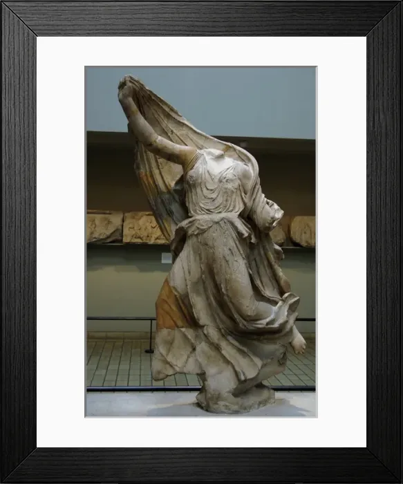 Framed Print : Nereid Monument. Classical period Lycia. Turkey. Statue of N Framed Print : Nereid Monument. Classical period Lycia. Turkey. Statue of N