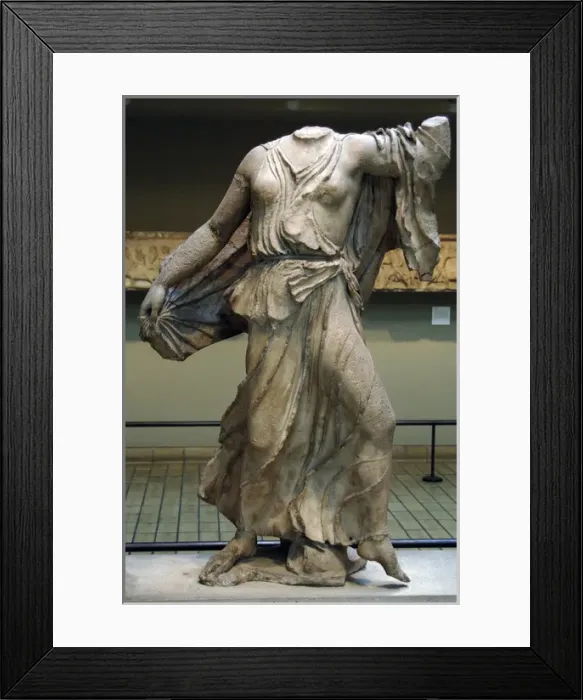 Framed Print : Nereid Monument. Classical period Lycia. Turkey. Statue of N Framed Print : Nereid Monument. Classical period Lycia. Turkey. Statue of N