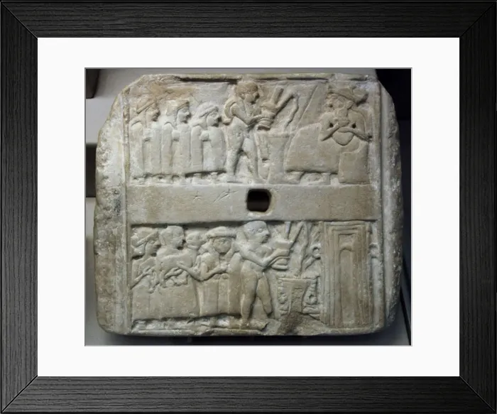 Framed Print : Mesopotamia. Summer. Archaic Dynasty III. Plaque. From Ur. 2 Framed Print : Mesopotamia. Summer. Archaic Dynasty III. Plaque. From Ur. 2