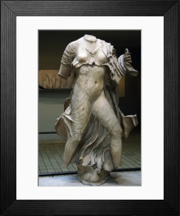 Framed Print : Nereid Monument. Classical period Lycia. Turkey. Statue of N Framed Print : Nereid Monument. Classical period Lycia. Turkey. Statue of N